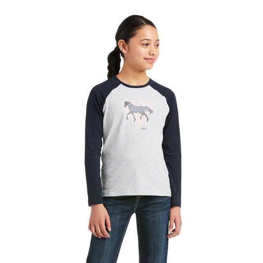10037350 Ariat Youth Heart of my heart LS Shirt