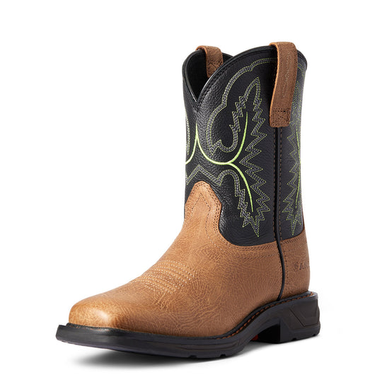 10035884 Ariat Kid's Workhog XT Wide Square Toe Tumbled Bark/Dark Forest