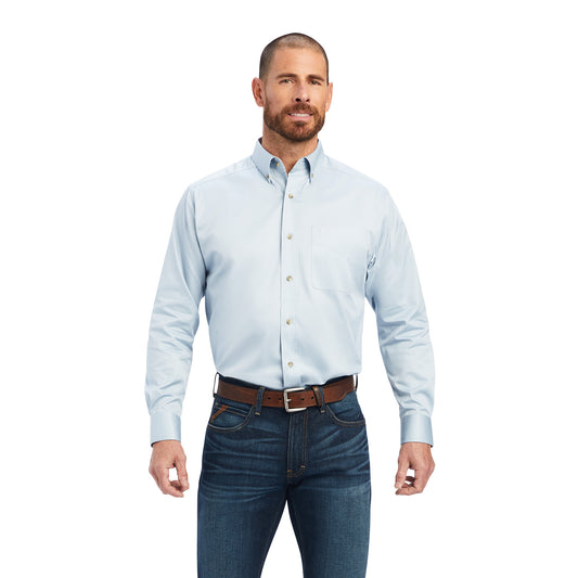 10042077 Ariat Men's Solid Twill Classic LS Shirt Cashmere