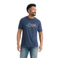 10042642 Ariat Mns Script Tee Navy