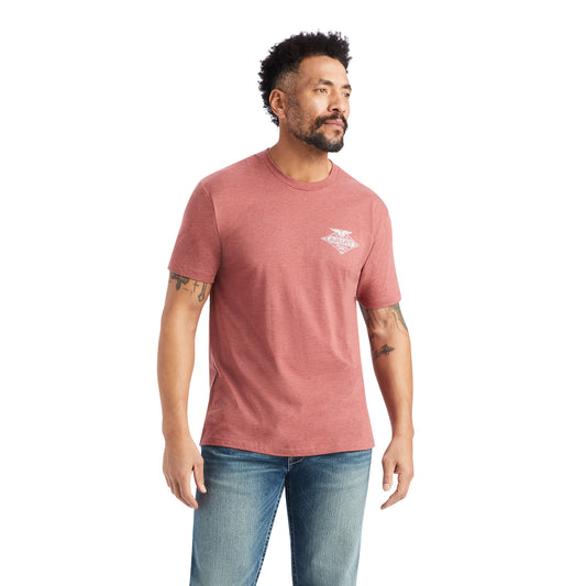 10042644 Ariat Mns Work Eagle ss Tee Red Clay