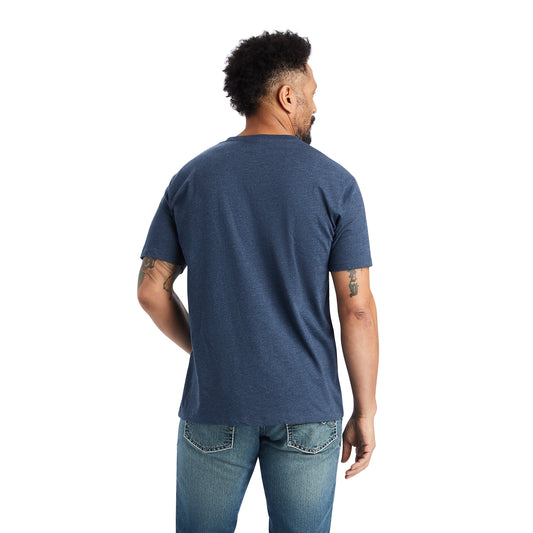 10042656 Ariat Mns Faded SS Tee Navy