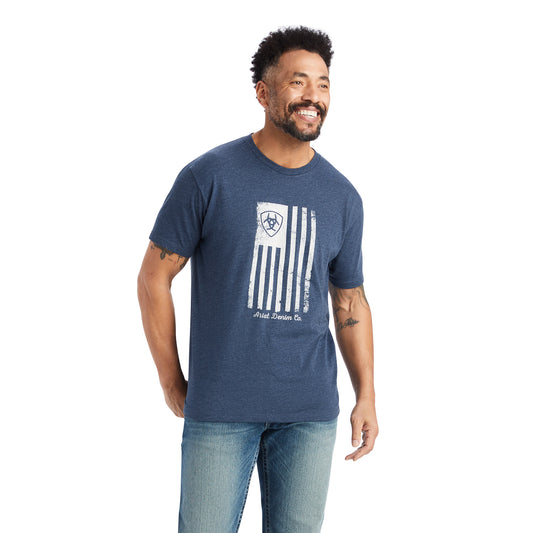 10042656 Ariat Mns Faded SS Tee Navy