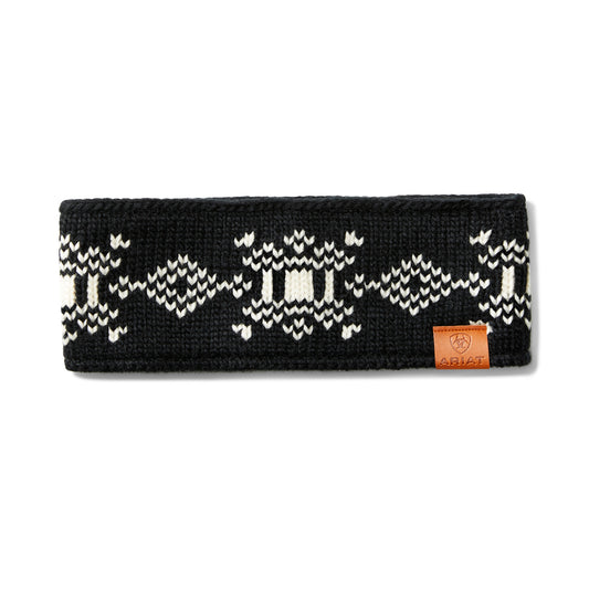 10041935 Ariat Uni Patrona HeadBand Black/Sea Salt