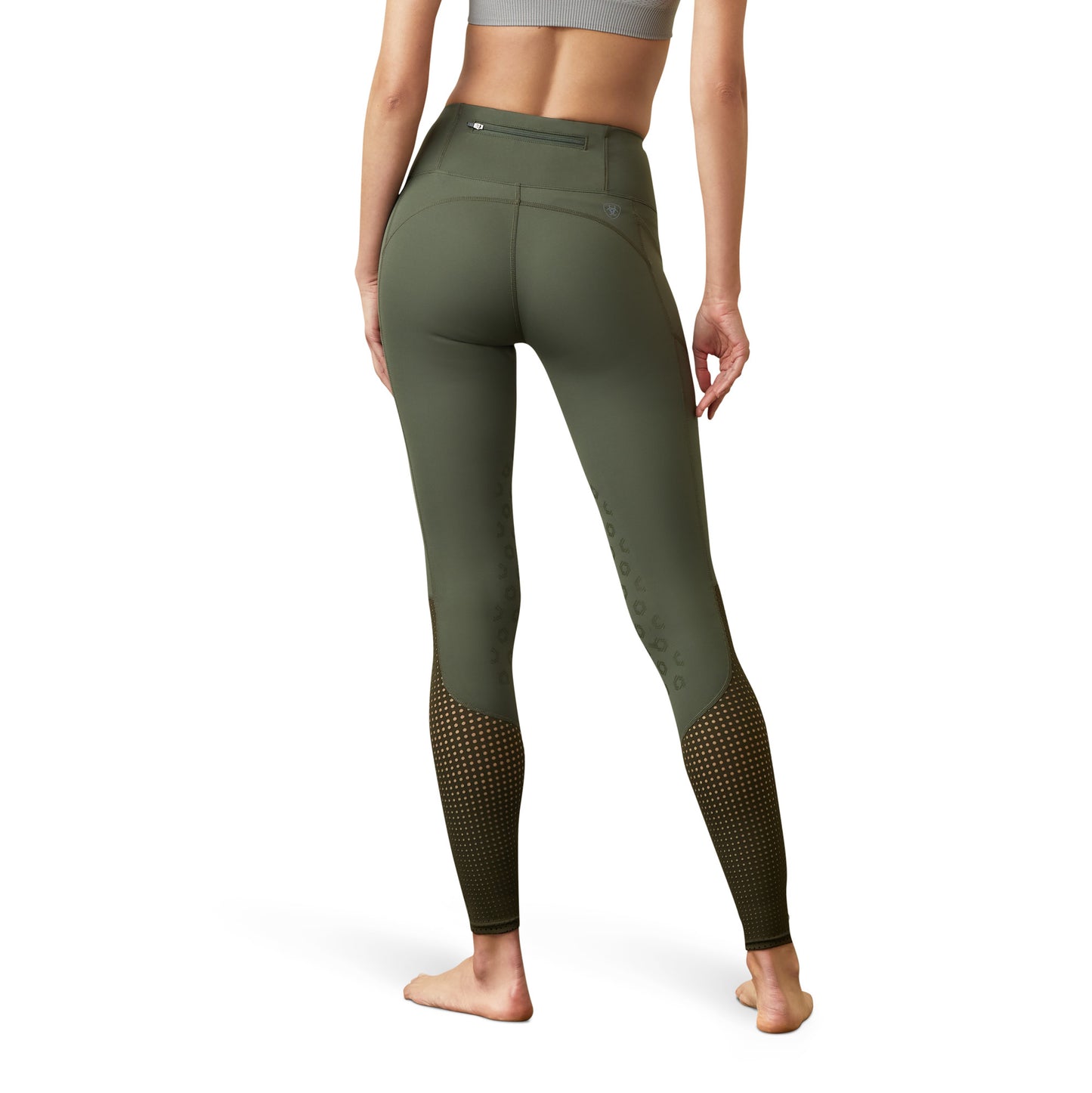 10041202 Ariat Wms Eos Knee Patch Tight Beetle/Forest Mist