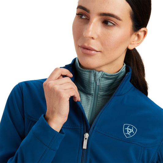 10041277 Ariat Women's New Team Softshell jacket Hydra/Night sky blanket