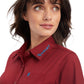 10041434 Ariat Women's Kirby Stretch LS Shirt Roughe Red