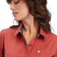 10041534 Ariat Women's Kirby Stretch LS Shirt Bossa Nova/ White pinstripe
