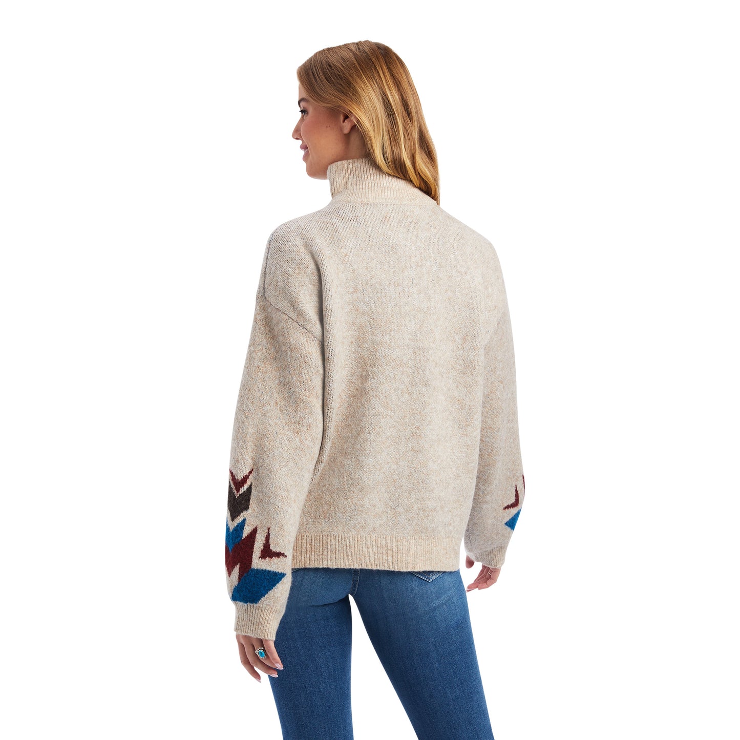 10041672 Ariat Women's Fire Canyon Sweater Oatmeal heather