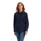10041677 Ariat Women's REAL Dakota Snap LS Shirt Navy Multi  Print
