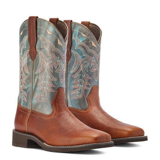 10042420 Ariat Wms Delila Spiced Teal River Boots