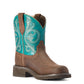 10042463 Ariat Wms Fatbaby Worn Hickory/Shamrock Boots
