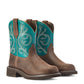 10042463 Ariat Wms Fatbaby Worn Hickory/Shamrock Boots