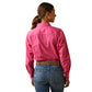 10042851 Ariat Wms Rebar Half Button LS Work shirt Pink