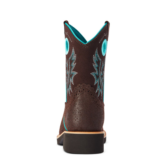 10042537 Ariat Youth Fatbaby Cowgirl Royal Chocolate Fudge Boots