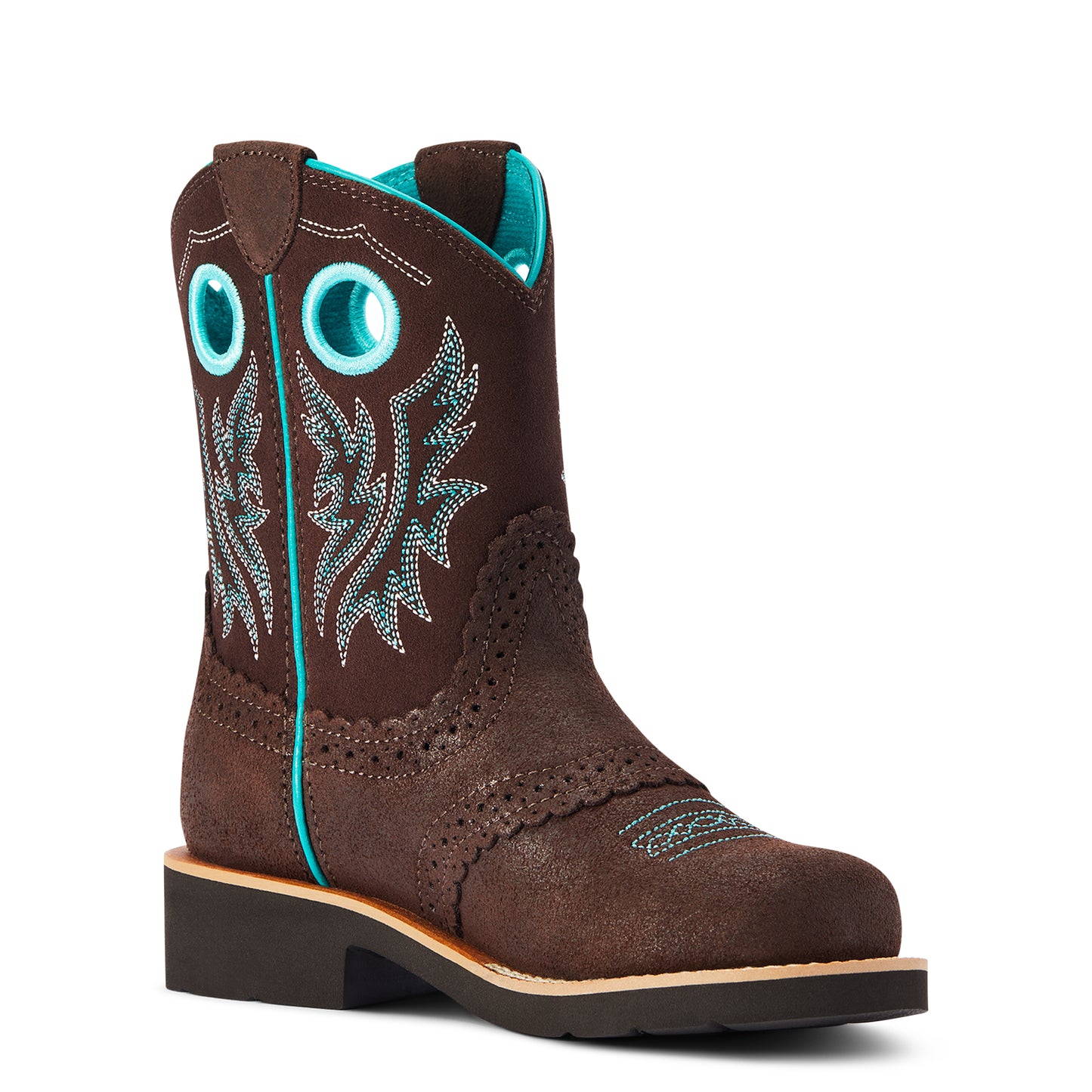 10042537 Ariat Youth Fatbaby Cowgirl Royal Chocolate Fudge Boots