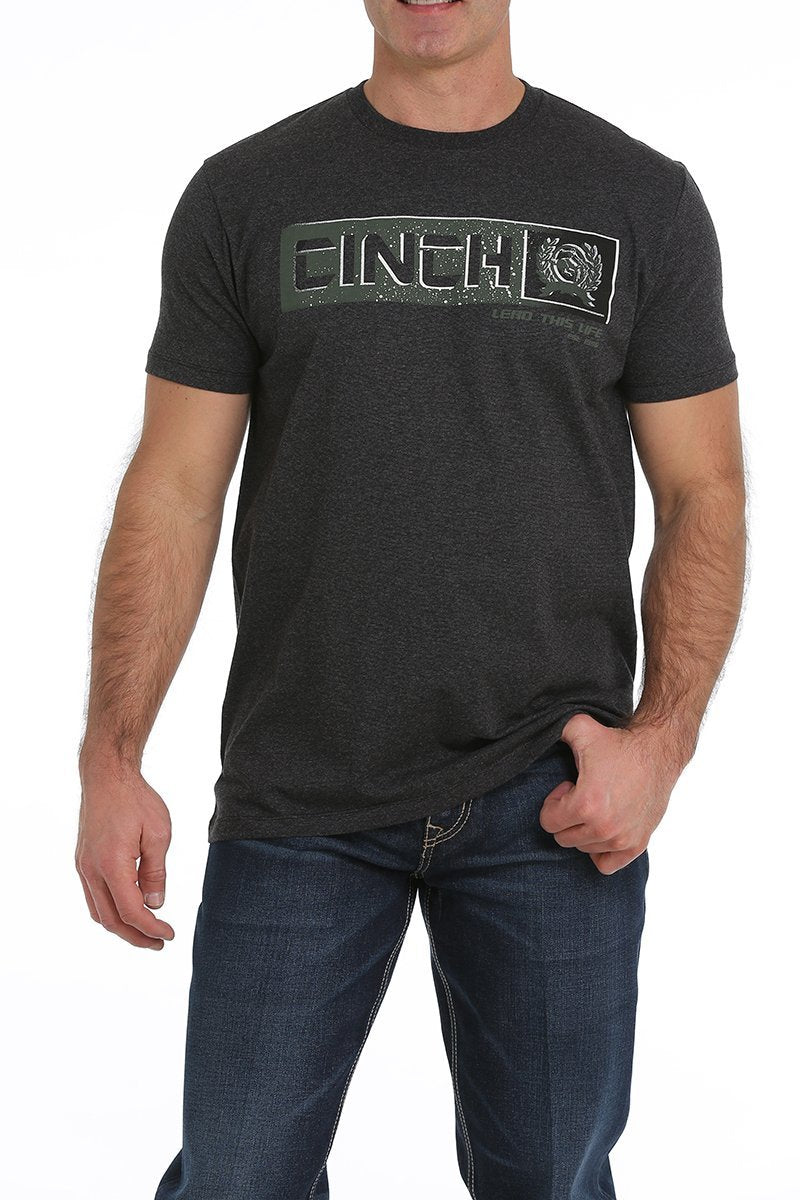 MTT1690373-HBK Cinch Men's Tee Grey/Green