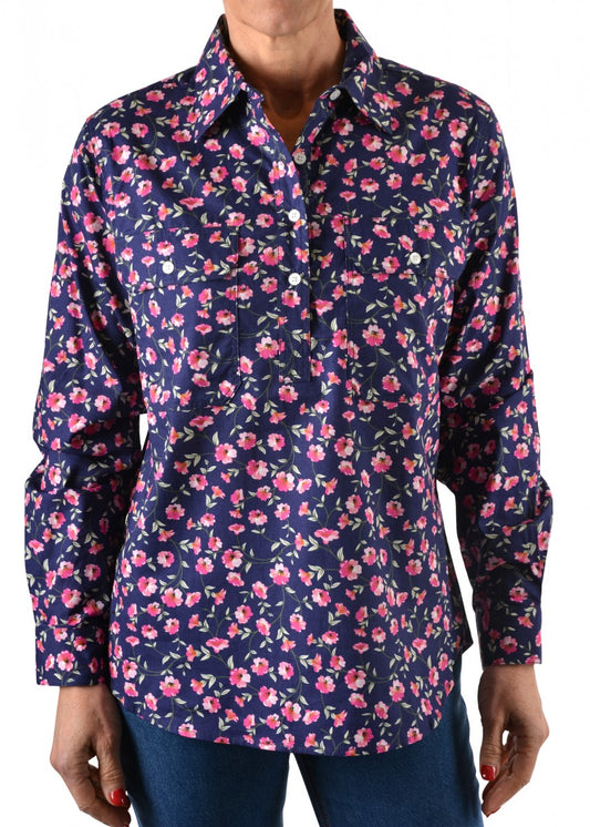 H2S2101072 Hayden Wmns Half Button L/S Shirt