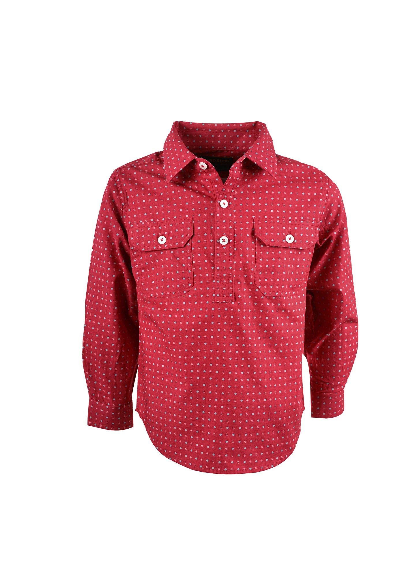 H2W7101058 Hard Slog Kid's Casey Half Placket L/S Shirt