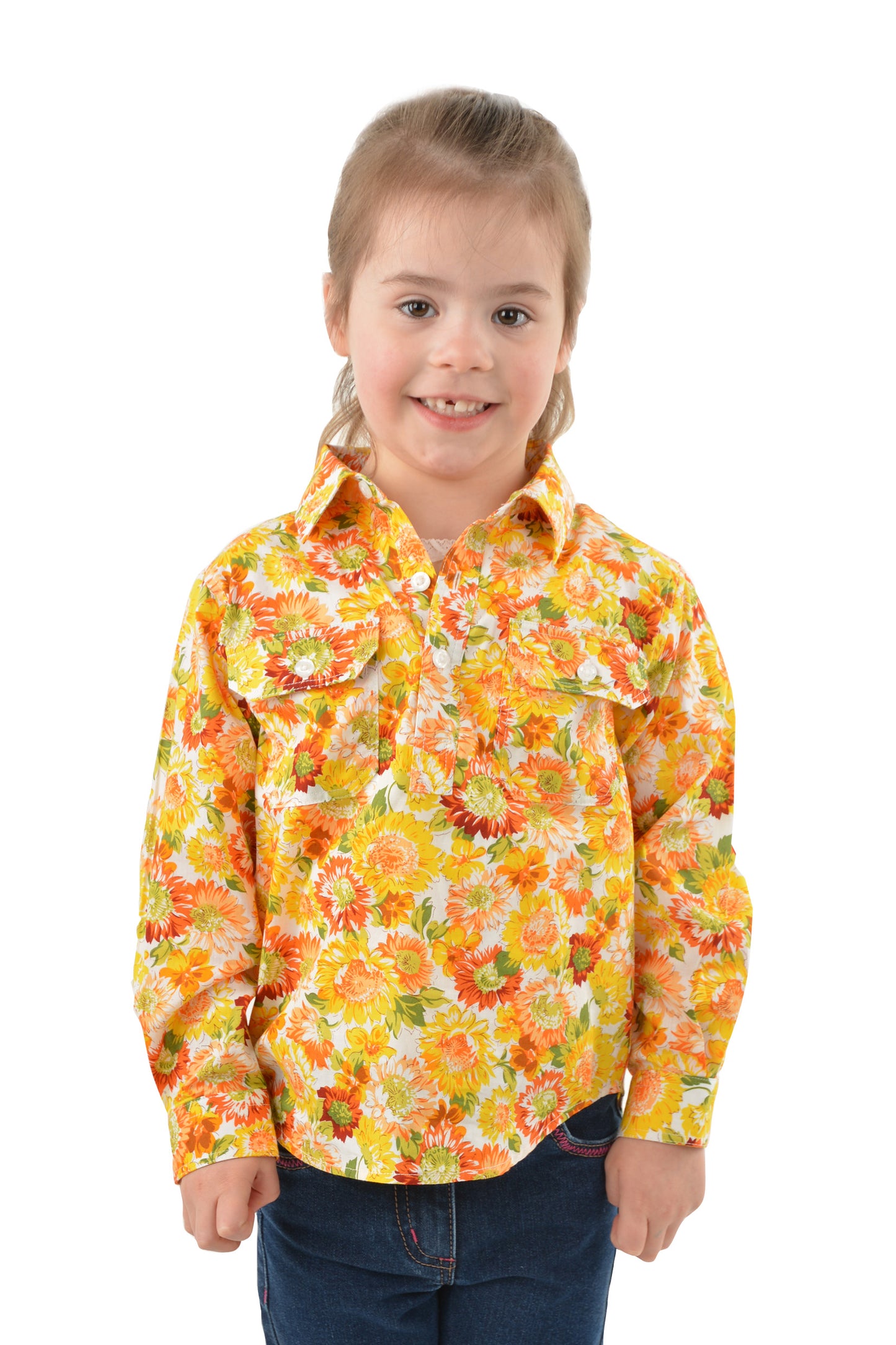 H3W7101172 Kids Barbara 1/2 Placket Shirt