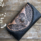 13754 Feather and Stone Purse - Black