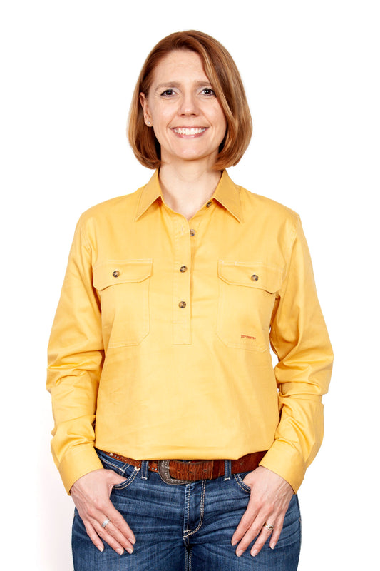 50505MUS Just Country Women's Jahna Work shirt Mustard