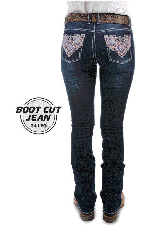 PCP2208124 Pure Western Women's Macy Boot Cut Jean 34'