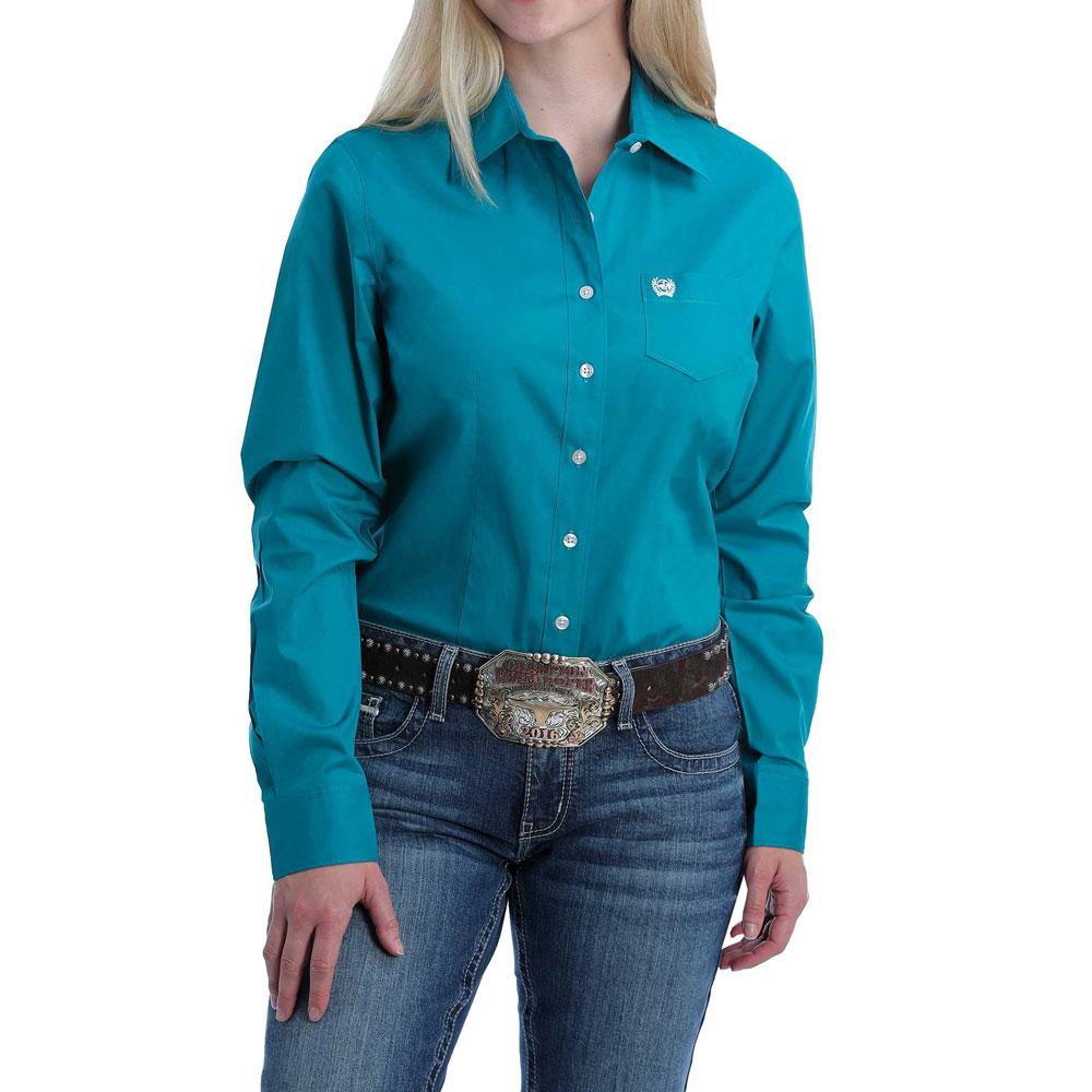 MSW9164167TEA Cinch Women's Arena Shirt Teal