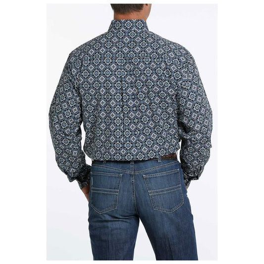 MTW1105242BLK Cinch Men's Medallion L/S Shirt