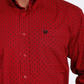 MTW1105460 Cinch Mens Button Down Red LS Shirt