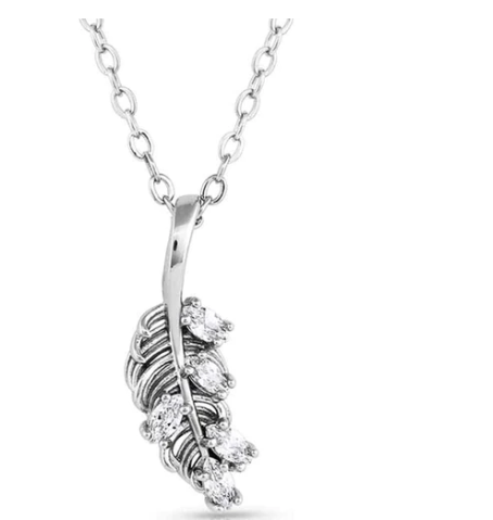 NC5275 Montana Bridgerton Feather Necklace