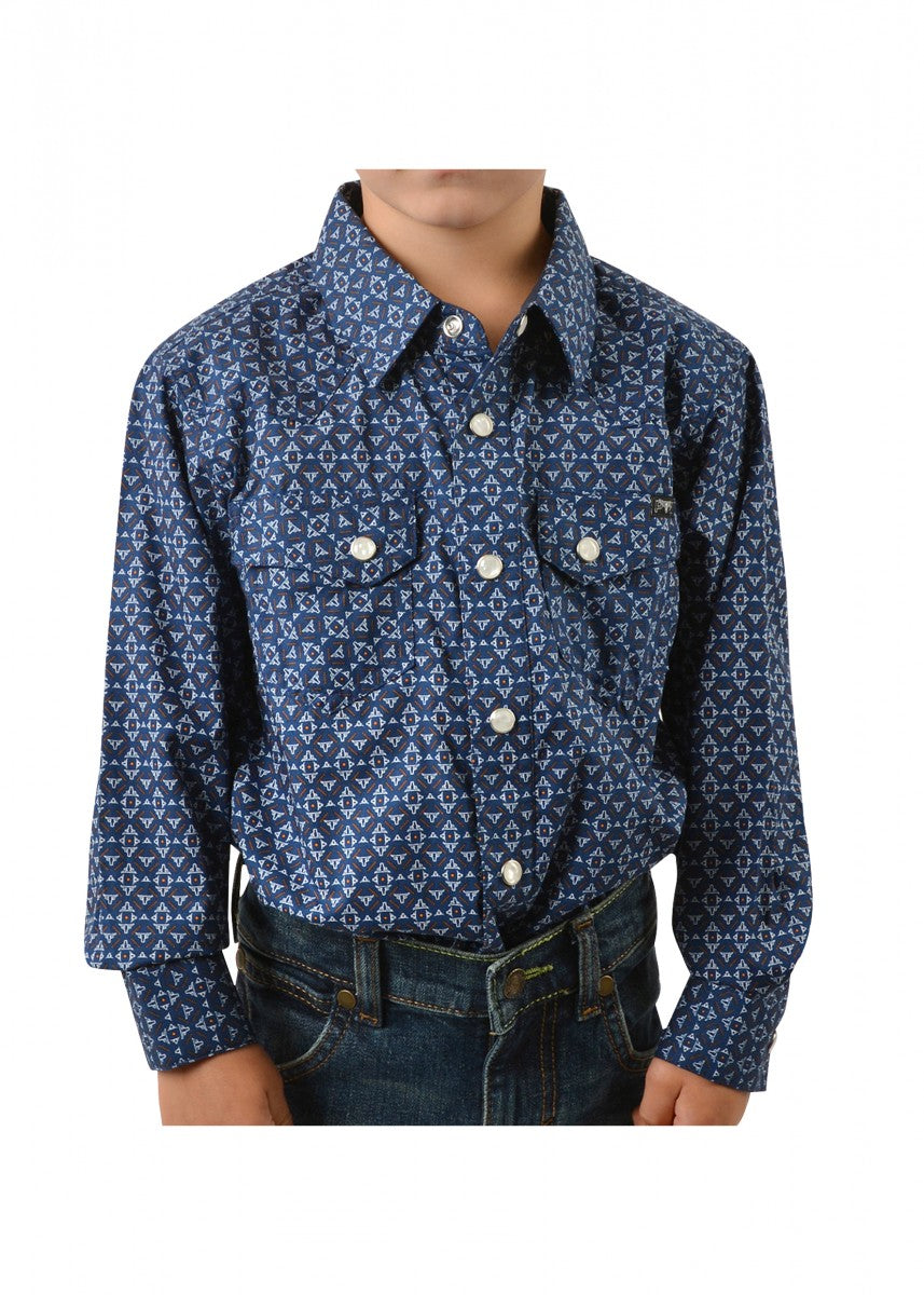 P2S31000585 Boys Kane Western L/S Shirt