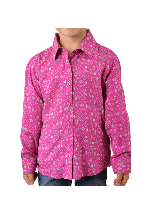 P2S5130628 Pure Western Girls Callie Print LS Shirt