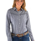 P2W2132555 Pure Western Women's Britt Frill LS Print Shirt