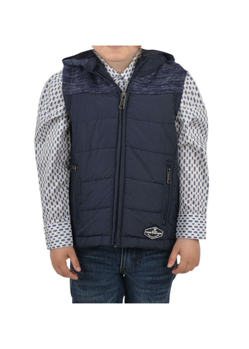 P2W3603526 Pure Western Boys Morrison Puffer Vest