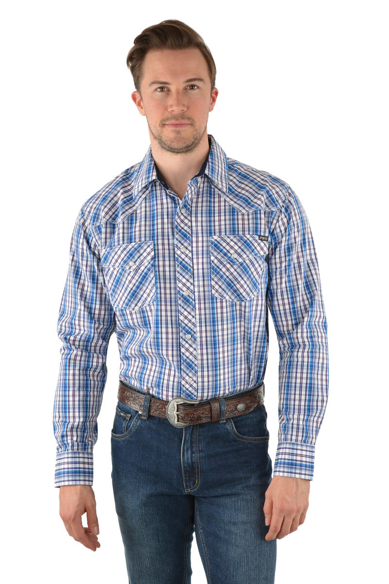 P3W1100671 Pure Western Men's Bolt LS Shirt