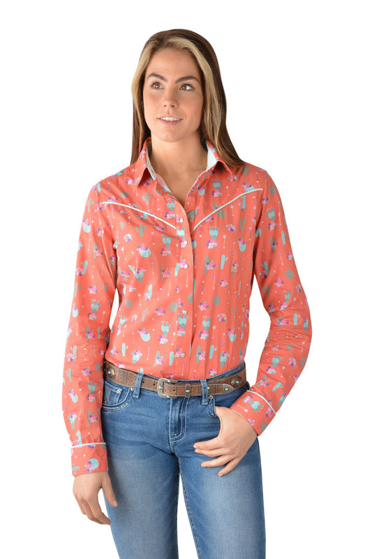 P3W2137709 Pure Western Women's Priscillia LS Shirt