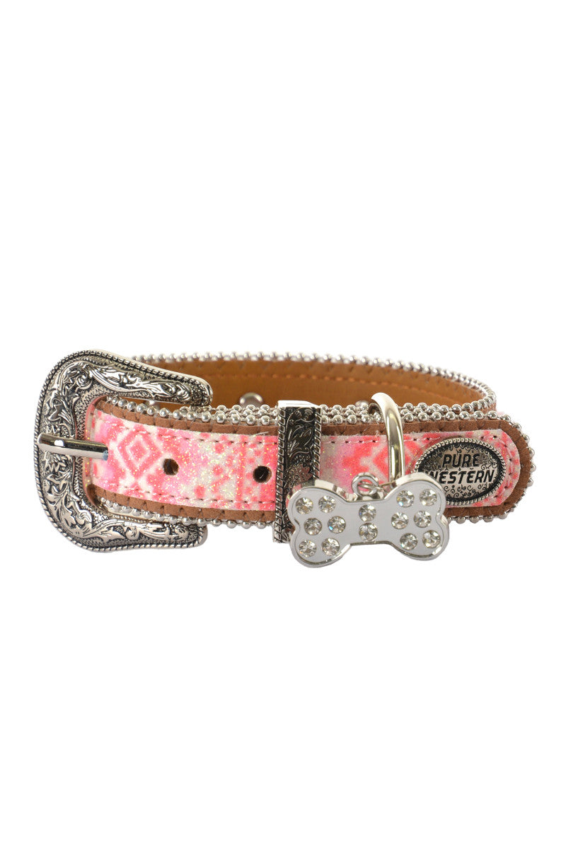 P3W2998CLR Pure Western Coco dog collar