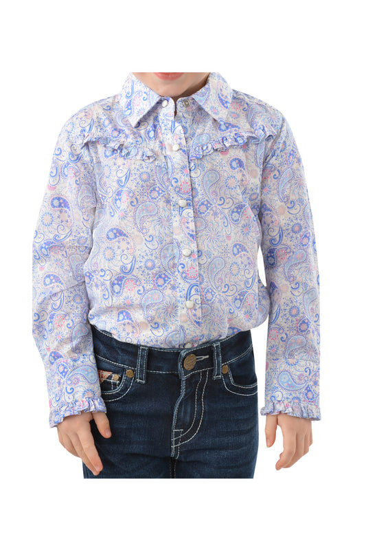 P3W5103712 Pure Western Girls Willow LS Shirt