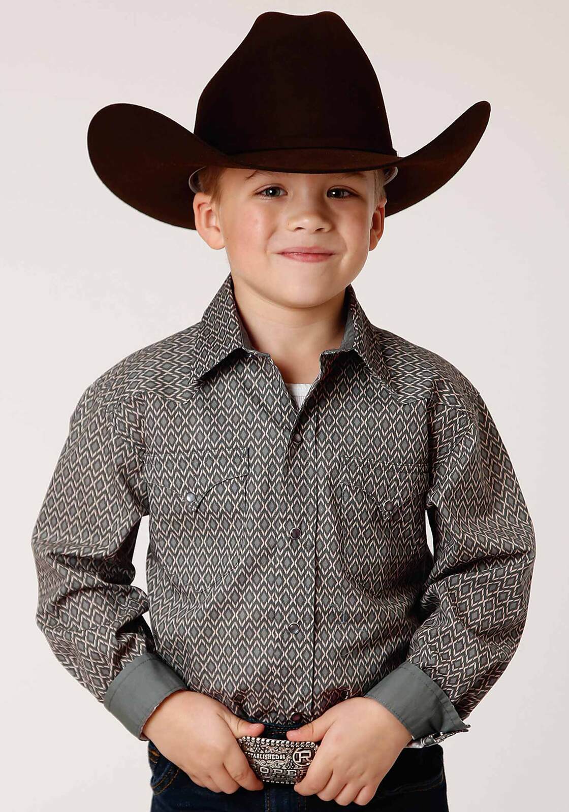 03-030-0064-0780 Roper Boys West Made LS Shirt