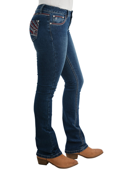 PCP2208424 Pure Western Women's Steph Boot Cut jean 34' Leg