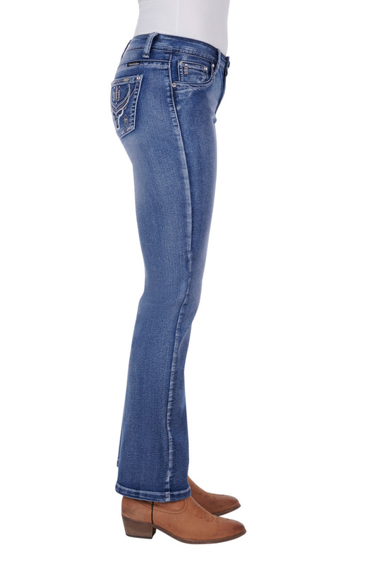 PCP2211733 Pure Western Women's Steer Boot Cut jean 32'