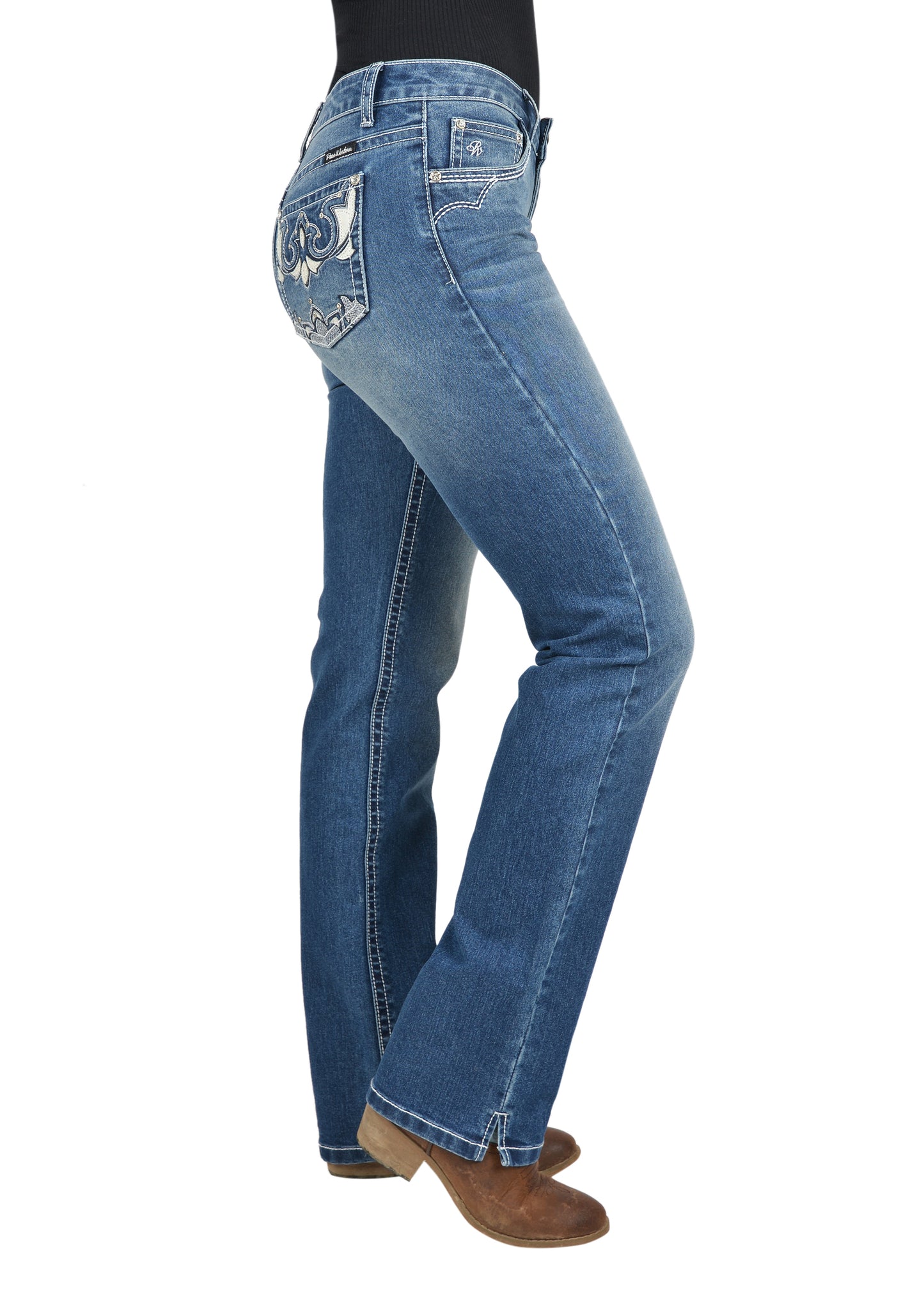 PCP2212574 Pure Western Women's Maryanna Straight Leg jean 34'