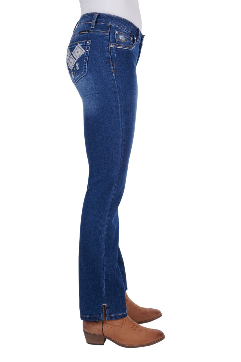 PCP2212727 Pure Western Women's Snowie Straight Leg Jean