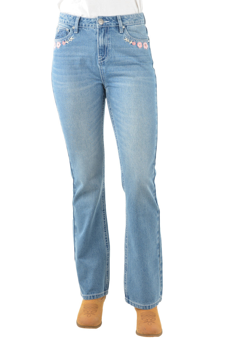 PCP2213725 Pure Western Women's Flora hi rise Boot cut jean 32'