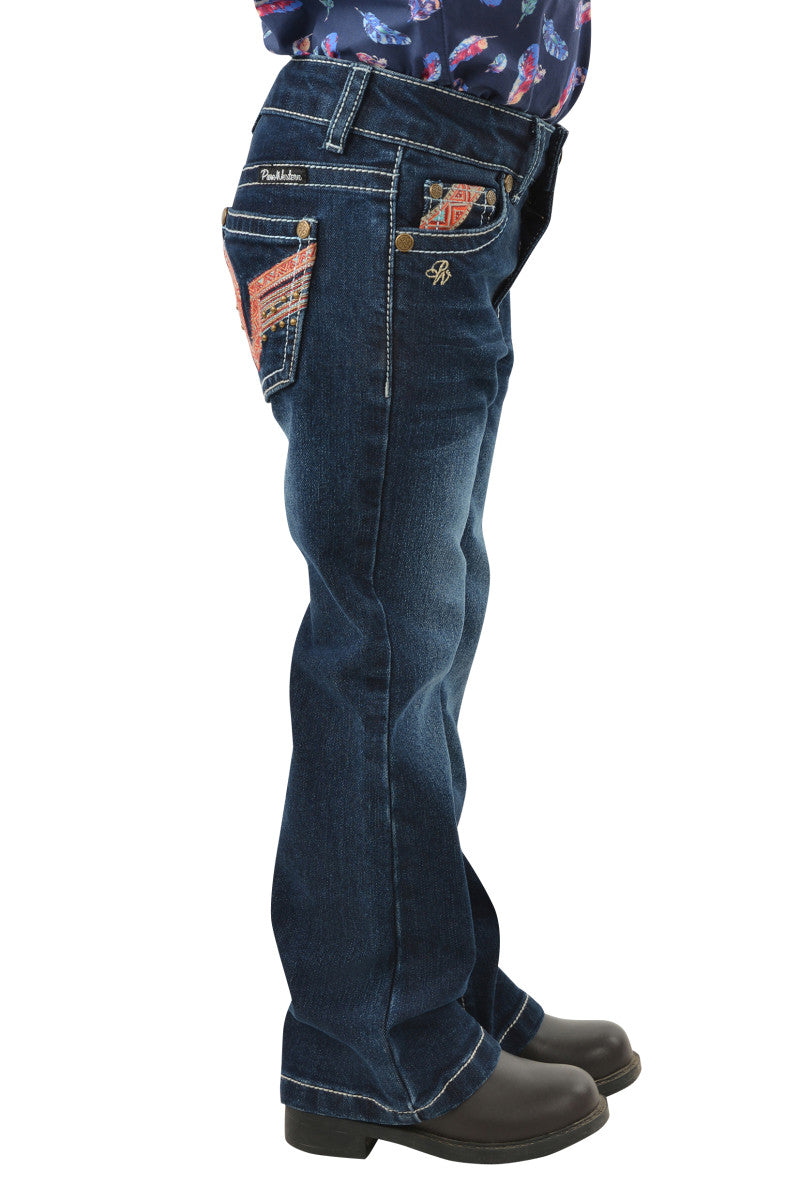 PCP5211726 Pure Western Girls Aztec boot cut jean