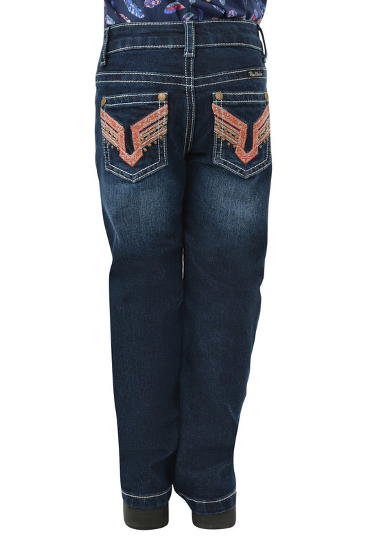 PCP5211726 Pure Western Girls Aztec boot cut jean