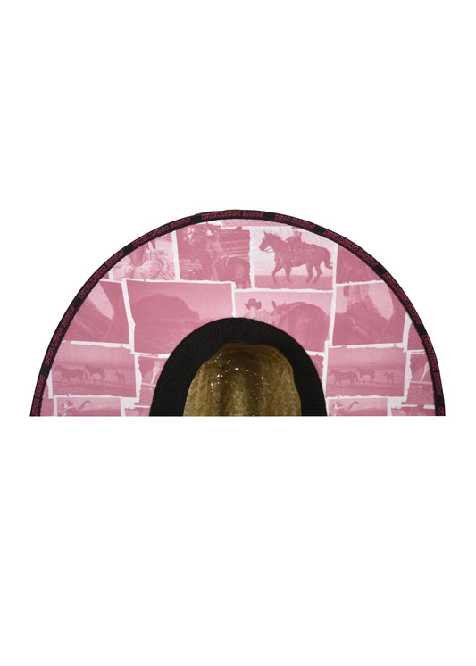 PCP7925HAT Pure Western Kids Rodeo Print Hat Fuschia