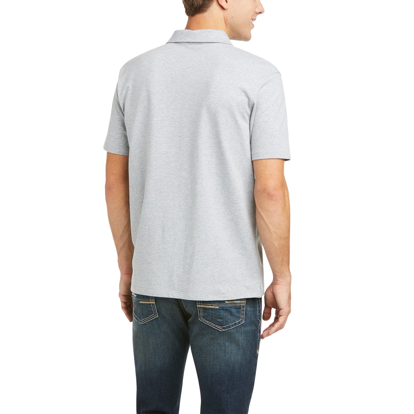 10035392 Ariat Men's Medal Polo Grey
