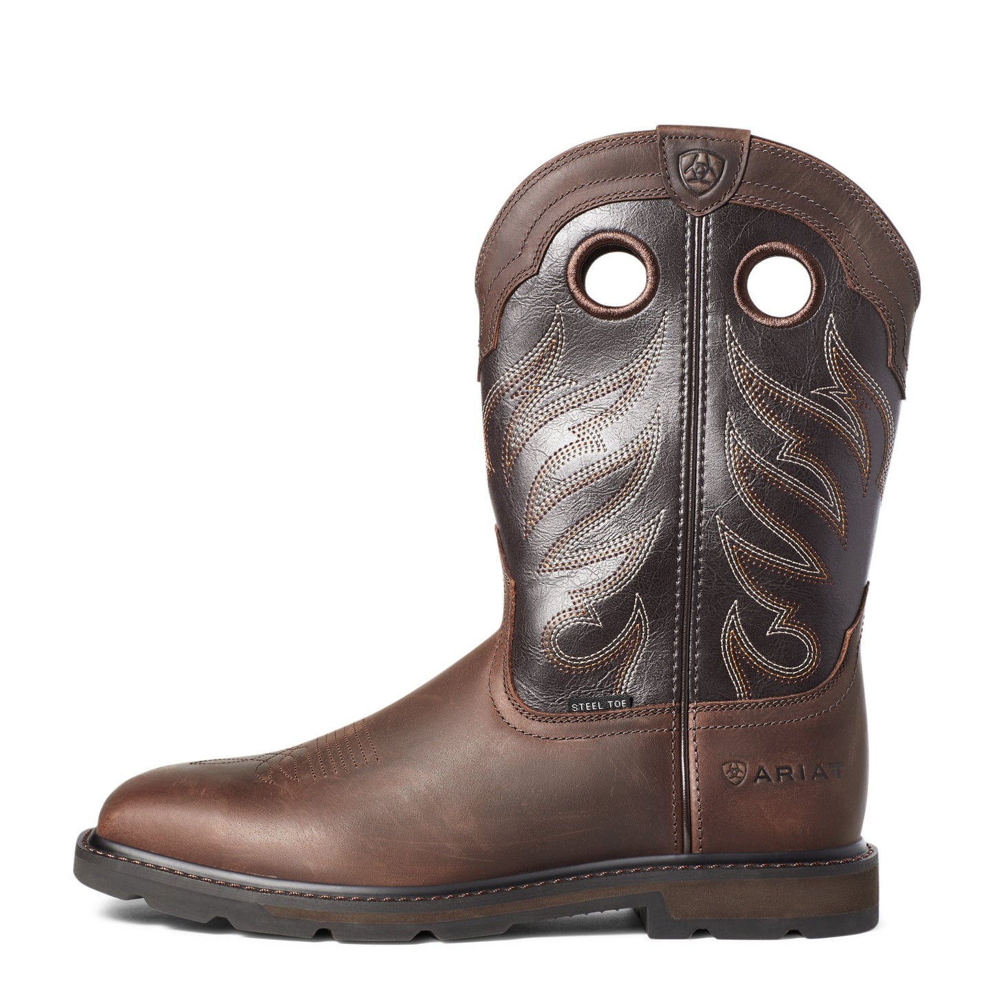 10034717  Ariat Men's Groundwork Steel Toe Brown/Bitter Brown